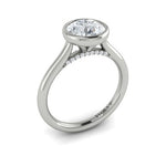 Springer's Forever Engagement Ring Springer’s Forever Reserve by Vlora Round Bezel Engagement Mounting in Platinum