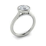 Springer's Forever Engagement Ring Springer’s Forever Reserve by Vlora Round Bezel Engagement Mounting in Platinum