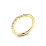 Springer's Forever Wedding Band Springer's Forever Select 18k Yellow Gold Diamond Contour Band - .21ctw