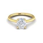 Springer's Forever Engagement Ring Springer's Forever Select 18K Yellow Gold Oval Solitaire Engagement Ring Mounting