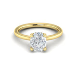 Springer's Forever Engagement Ring Springer's Forever Select 18K Yellow Gold Oval Solitaire Engagement Ring Mounting
