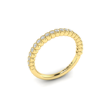 Springer's Forever Wedding Band Springer's Forever Select 18K Yellow Gold Round Diamond Milgrain Bezel Band - .25ctw