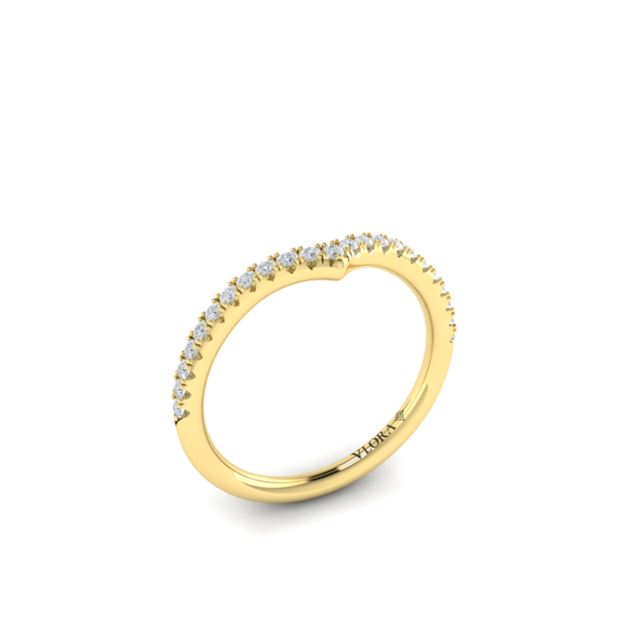 Springer's Forever Wedding Band Springer's Forever Select by Vlora 18K Yellow Gold Diamond Contour Band - .21ctw