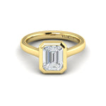 Springer's Forever Engagement Ring Springer’s Forever Select by Vlora Emerald Bezel Engagement Mounting in 18K Yellow Gold