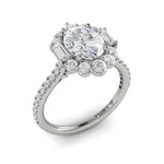 Springer's Forever Engagement Ring Springer’s Forever Select by Vlora Oval Halo Engagement Mounting in 18K White Gold - .89 ctw