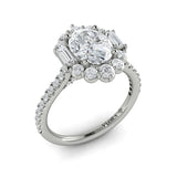 Springer's Forever Engagement Ring Springer’s Forever Select by Vlora Oval Halo Engagement Mounting in 18K White Gold - .89 ctw