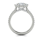 Springer's Forever Engagement Ring Springer’s Forever Select by Vlora Oval Halo Engagement Mounting in 18K White Gold - .89 ctw
