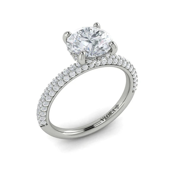 Springer's Forever Engagement Ring Springer’s Forever Select by Vlora Round Diamond Engagement Mounting in 18K White Gold - .59 ctw