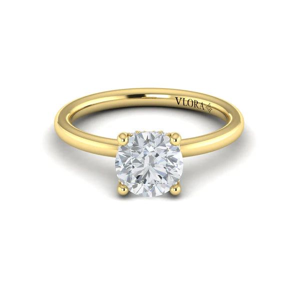 Springer's Forever Engagement Ring Springer’s Forever Select by Vlora Round Engagement Mounting in 18K Yellow Gold