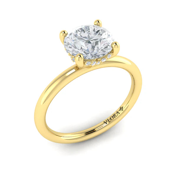 Springer's Forever Engagement Ring Springer’s Forever Select by Vlora Round Engagement Mounting in 18K Yellow Gold