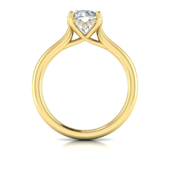 Springer's Forever Engagement Ring Springer’s Forever Select by Vlora Round Solitaire Engagement Mounting in 18K Yellow Gold