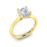 Springer's Forever Engagement Ring Springer’s Forever Select by Vlora Round Solitaire Engagement Mounting in 18K Yellow Gold