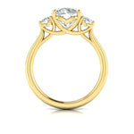 Springer's Forever Engagement Ring Springer’s Forever Select by Vlora Round Three-Stone Engagement Mounting in 18K Yellow Gold