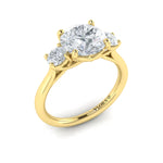 Springer's Forever Engagement Ring Springer’s Forever Select by Vlora Round Three-Stone Engagement Mounting in 18K Yellow Gold