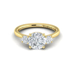 Springer's Forever Engagement Ring Springer’s Forever Select by Vlora Round Three-Stone Engagement Mounting in 18K Yellow Gold