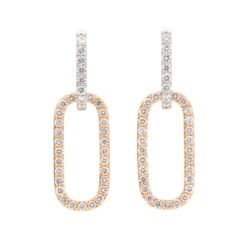 Springer's Forever Earrings Springer’s Forever Select Diamond Dangle Earrings in 18K White & Yellow Gold –  2.50ctw