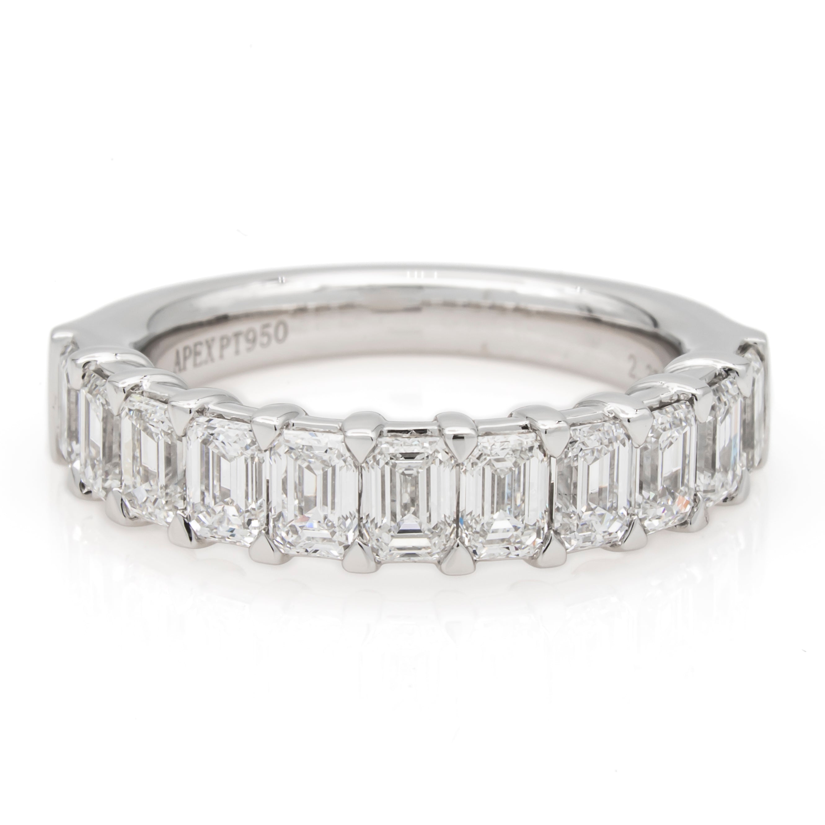 Springer's Forever Wedding Band Springer’s Forever Select Emerald-Cut Diamond Wedding Band in Platinum – 2.34ctw 6.25