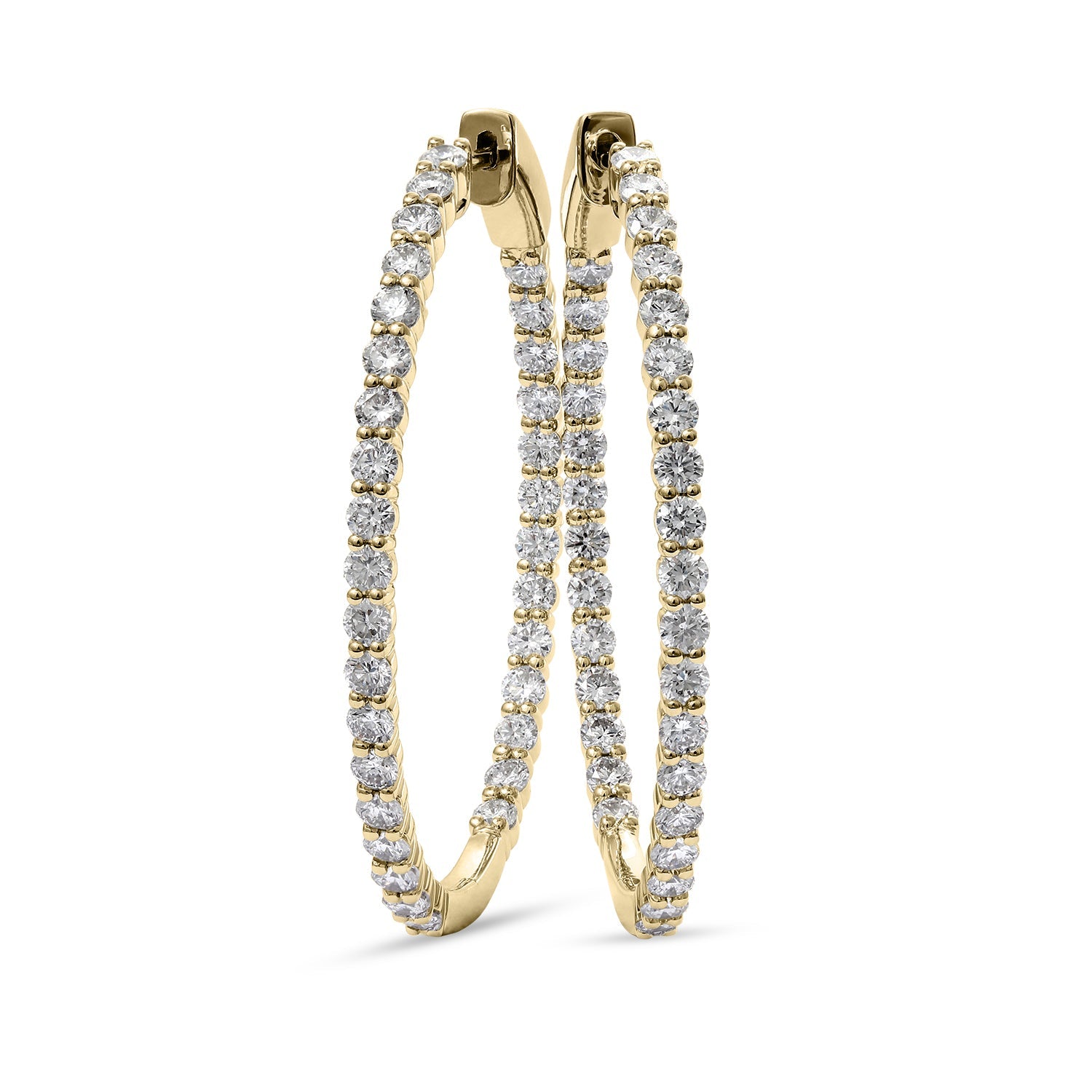 Springer's Forever Earrings Springer's Forever Select Oval Diamond Hoop Earrings in 18K Yellow Gold - 3.00ctw
