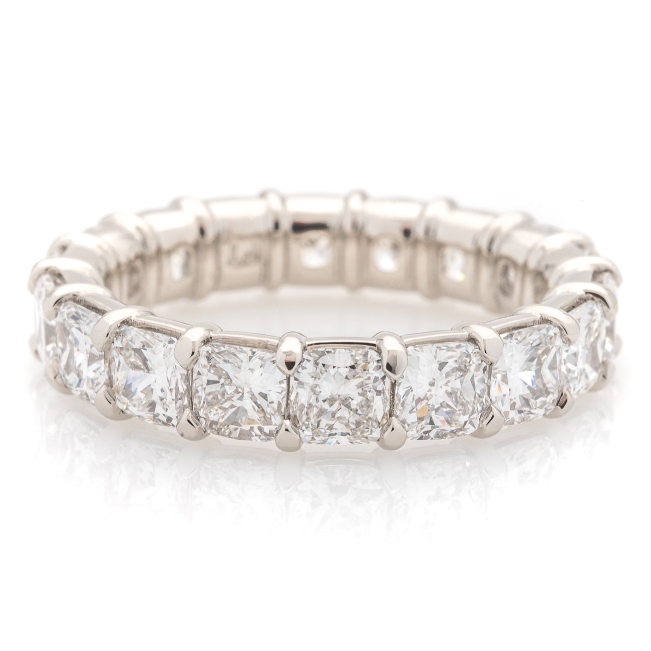 Springer's Forever Wedding Band Springer’s Forever Select Radiant-Cut Diamond Eternity Band in Platinum – 5.29ctw 5.75