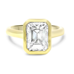 Springer's Forever Engagement Ring Springer's Forever Select Vlora 18K Yellow Gold Mounting & Legacy Emerald Cut Diamond Ring - 2.82ct