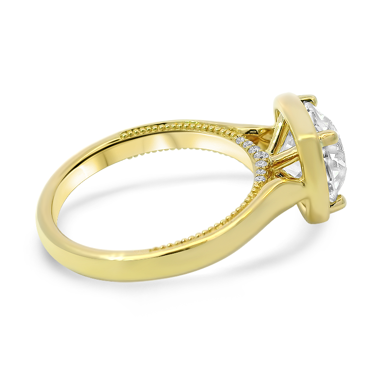 Springer's Forever Engagement Ring Springer's Forever Select Vlora 18K Yellow Gold Mounting & Legacy Old European Cut Diamond Ring - 2.56ct