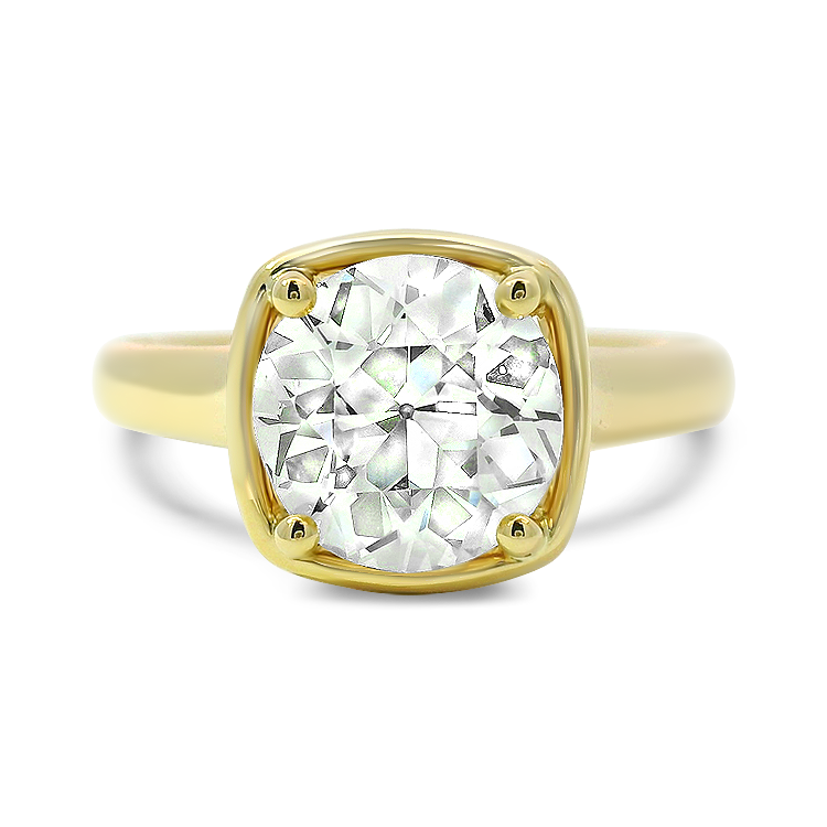 Springer's Forever Engagement Ring Springer's Forever Select Vlora 18K Yellow Gold Mounting & Legacy Old European Cut Diamond Ring - 2.56ct