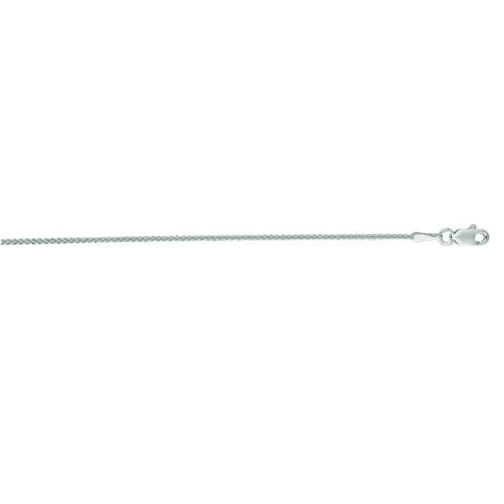 Springer's Forever Necklaces and Pendants Springer's Forever Signature 14k White Gold 1.2mm Round Wheat Chain - 18"