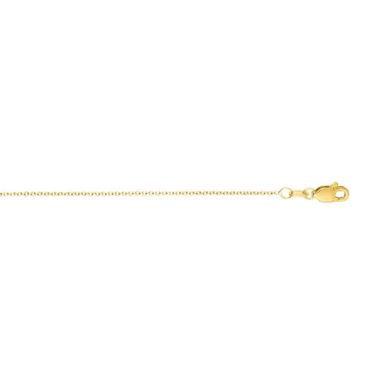 Springer's Forever Necklaces and Pendants Springer's Forever Signature 14k Yellow Gold 1.1mm Round Cable Chain - 16"