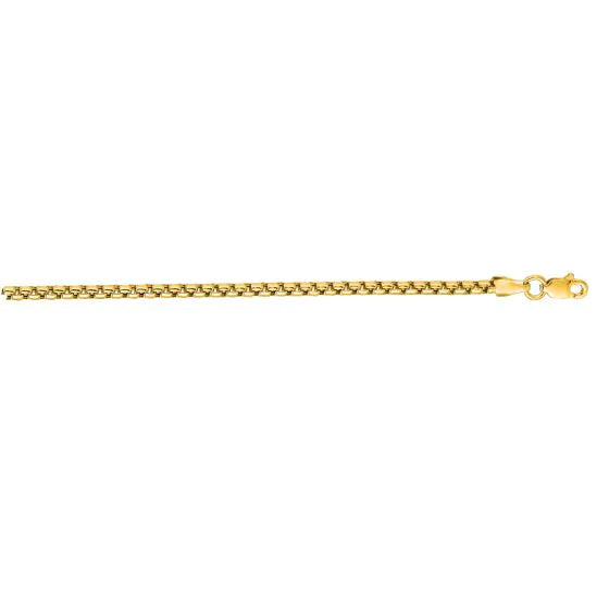 Springer's Forever Necklaces and Pendants Springer's Forever Signature 14k Yellow Gold 2.5mm Solid Round Box Chain - 24"