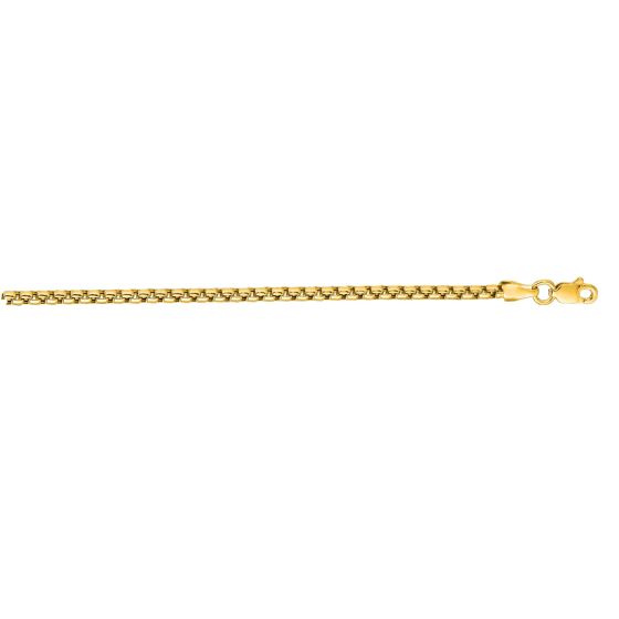 Springer's Forever Necklaces and Pendants Springer's Forever Signature 14k Yellow Gold 3.4mm Lite Round Box Chain - 20"