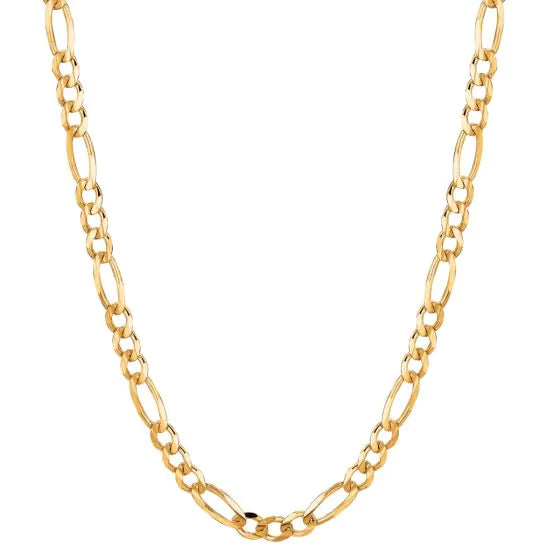 Springer's Forever Necklaces and Pendants Springer's Forever Signature 14k Yellow Gold 3.8mm Figaro Chain - 24"