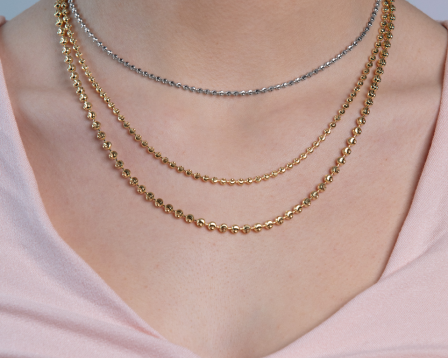 Springer's Forever Necklaces and Pendants Springer's Forever Signature 14k Yellow Gold 3mm Moon Chain - 16"