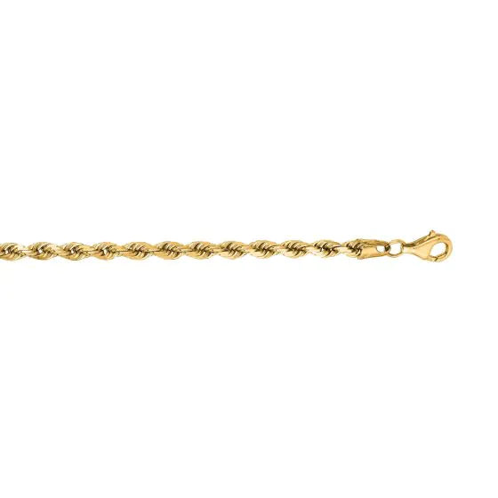 Springer's Forever Necklaces and Pendants Springer's Forever Signature 14k Yellow Gold 4mm Diamond Cut Royal Rope Chain - 20"