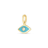 Springer's Forever Charm Springer's Forever Signature 14k Yellow Gold Blue Enamel Evil Eye Charm