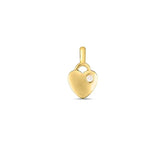 Springer's Forever Charm Springer's Forever Signature 14k Yellow Gold Diamond Heart Charm