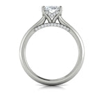Springer's Forever Engagement Ring Springer’s Forever Signature by Vlora Oval Solitaire Hidden Halo Engagement Mounting in 14K White Gold