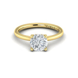Springer's Forever Engagement Ring Springer’s Forever Signature by Vlora Round Solitaire Hidden Halo Engagement Mounting in 14K Yellow Gold