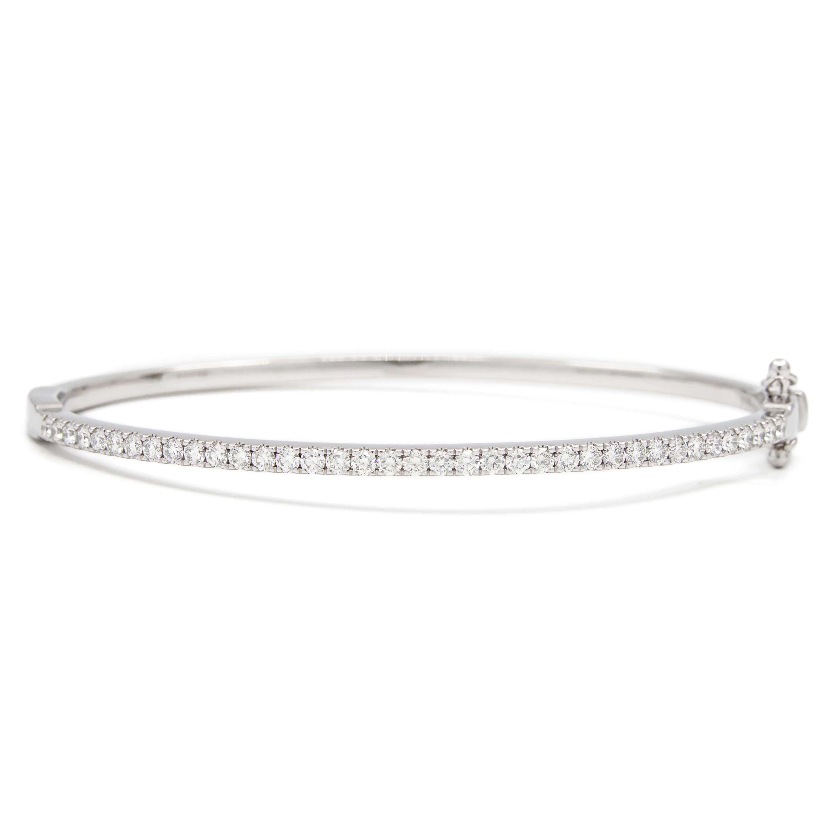 Springer's Forever Bracelet Springer's Forever Signature Diamond Bangle Bracelet in 14K White Gold – 1.06ctw
