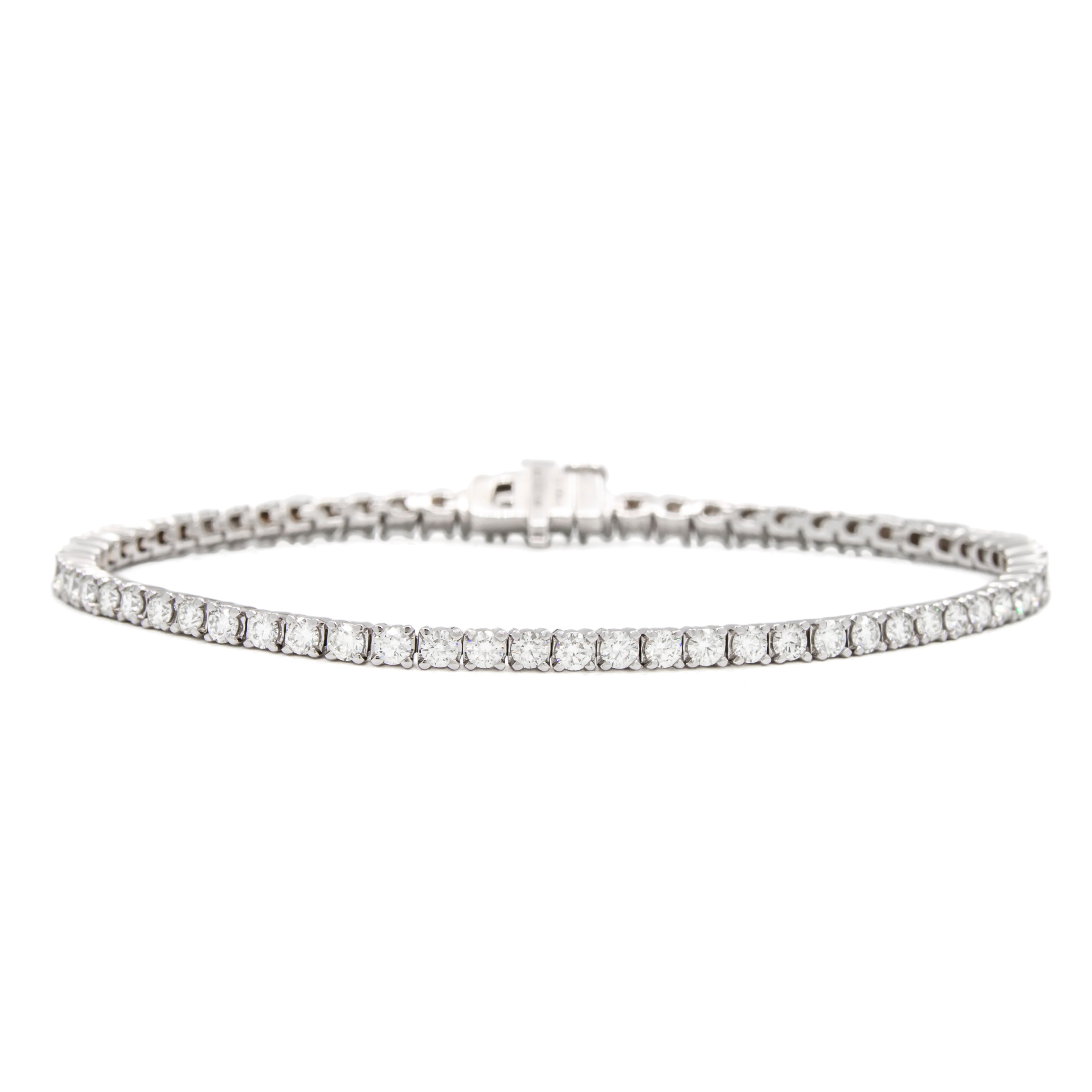 Springer's Forever Bracelet Springer's Forever Signature Diamond Tennis Bracelet in 14K White Gold – 3.04ctw