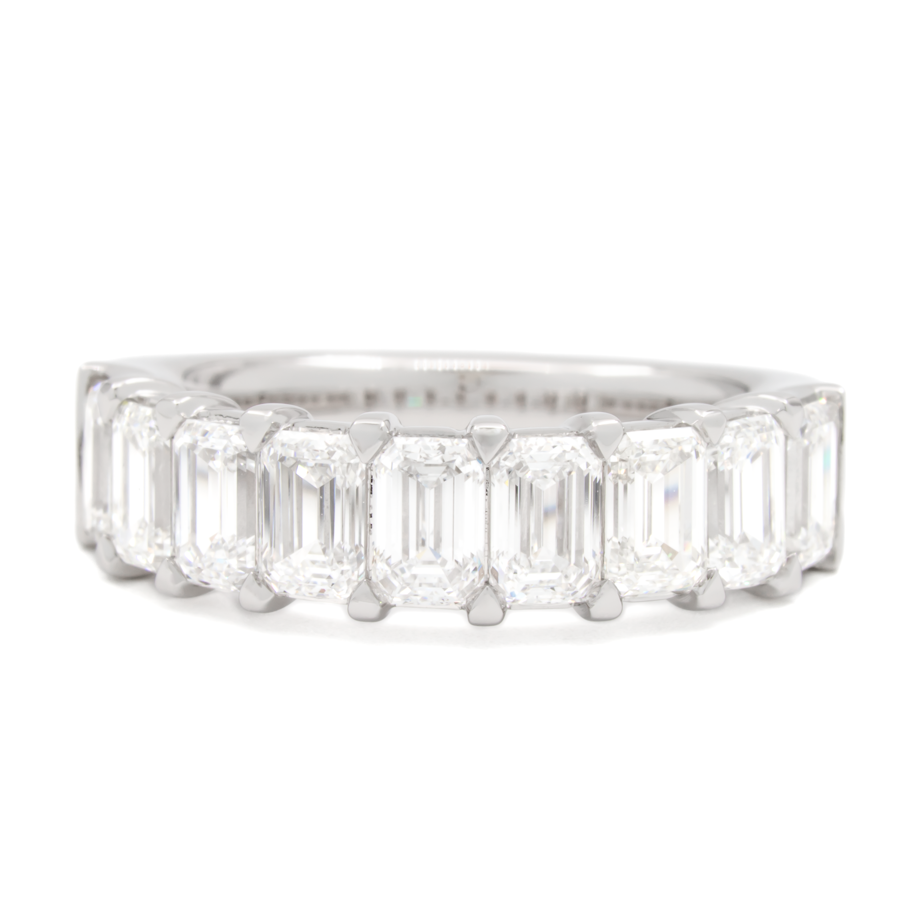 Springer's Forever Wedding Band Springer’s Forever Signature Emerald-Cut Diamond Wedding Band in 14K White Gold – 2.83ctw 6.5