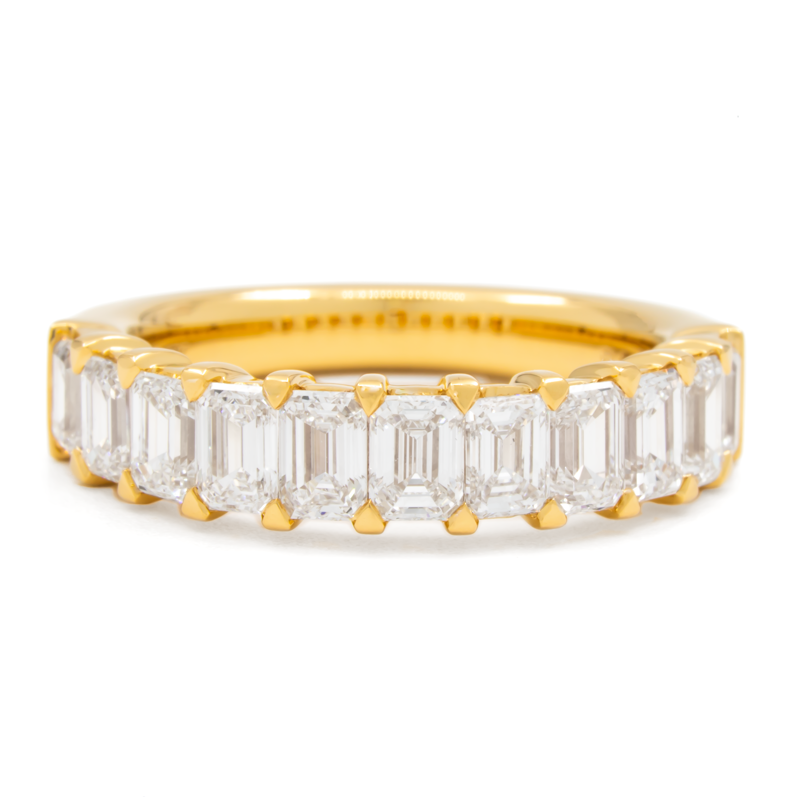 Springer's Forever Wedding Band Springer’s Forever Signature Emerald-Cut Diamond Wedding Band in 14K Yellow Gold – 2.12ctw 6.5