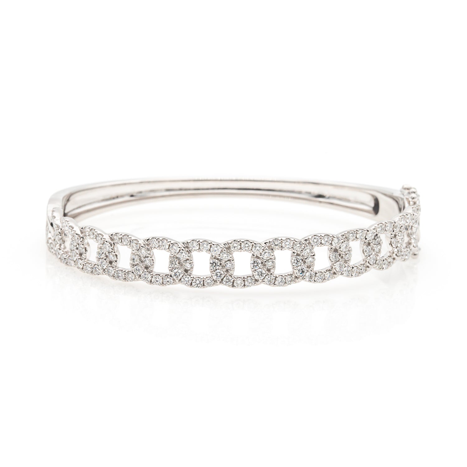 Springer's Forever Bracelet Springer's Forever Signature Pavé Diamond Bangle Bracelet in 14K White Gold – 2.29ctw