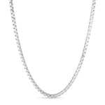 Springer's Forever Necklaces and Pendants Springer's Forever Signature Sterling Silver 3.9mm Rockstar Cut Round Box Chain - 20"