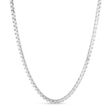 Springer's Forever Necklaces and Pendants Springer's Forever Signature Sterling Silver 3.9mm Rockstar Cut Round Box Chain - 20"