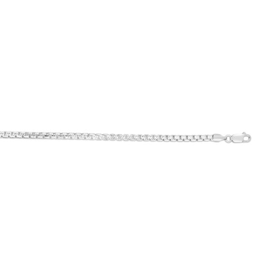 Springer's Forever Necklaces and Pendants Springer's Forever Signature Sterling Silver 3.9mm Rockstar Cut Round Box Chain - 20"
