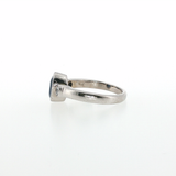 Springer's Multi-Stone Rings Page Estate Collection 14K White Gold Sapphire and Diamond Ring