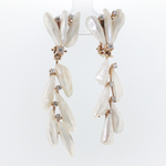 Springer's Dangle Earrings Page Estate Collection 14K Yellow Gold Baroque Pearl and Diamond Dangle Earrings