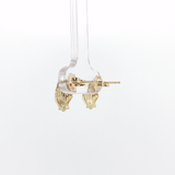 Springer's Stud Earrings Page Estate Collection 14K Yellow Gold Scallop Shell Stud Earrings