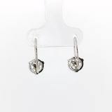 Springer's Drop Earrings Page Estate Collection 18K White Gold Diamond Drop Earrings