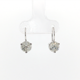 Springer's Drop Earrings Page Estate Collection 18K White Gold Diamond Drop Earrings
